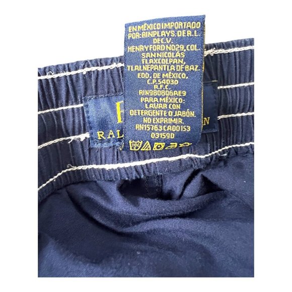 Polo Ralph Lauren Logo Track Pants Blue and Yellow Size L EUC - Picture 8 of 9